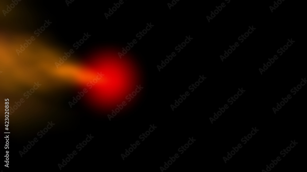 Comet rail sprays on dark illustration background .defocused perspective , fit for your background project.
