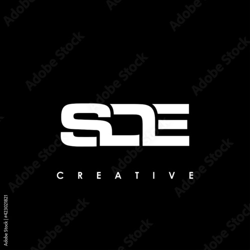SDE Letter Initial Logo Design Template Vector Illustration photo