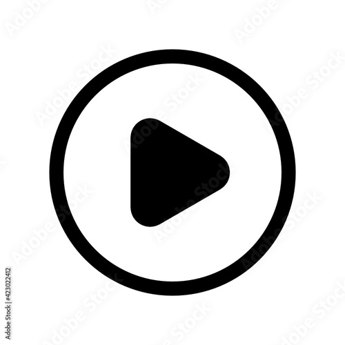 play button icon vector
