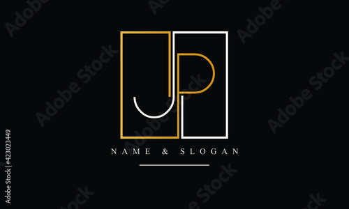 PJ, JP, P, J abstract letters logo monogram photo