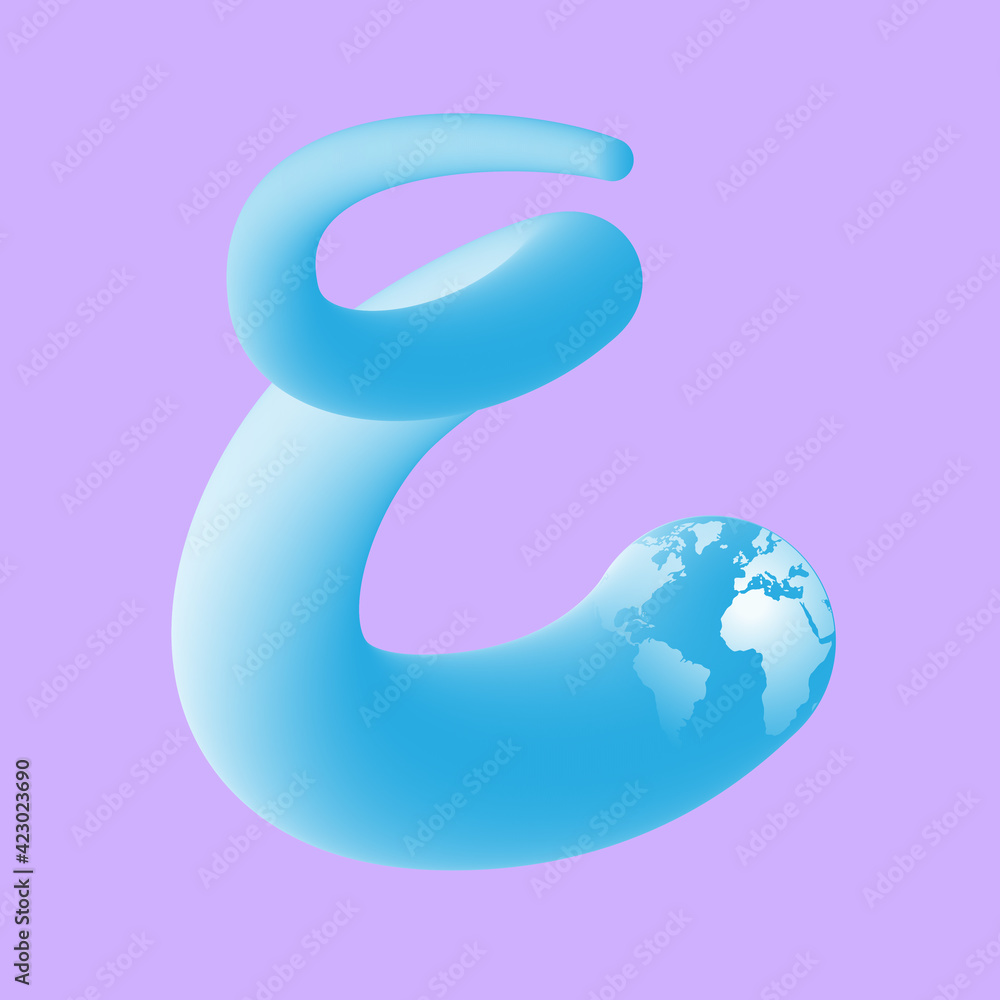 letter E made from brush earth. hand lattering typography letter E made from brush earth. hand lattering typography
