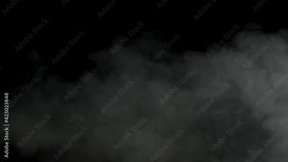 Realistic smoke clouds on a black background. Realistic smoke clouds on a black background.
