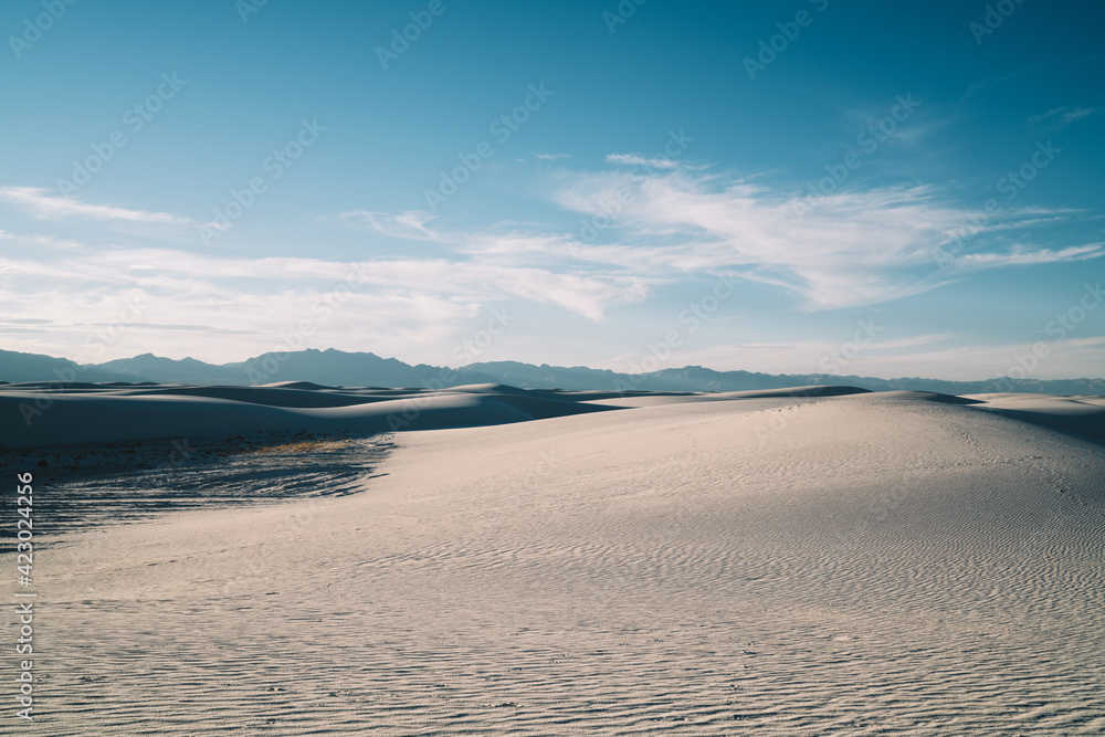 Large wide desert with dunes