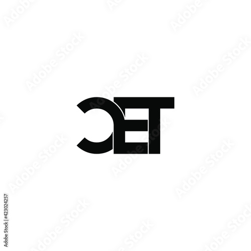 cet letter original monogram logo design