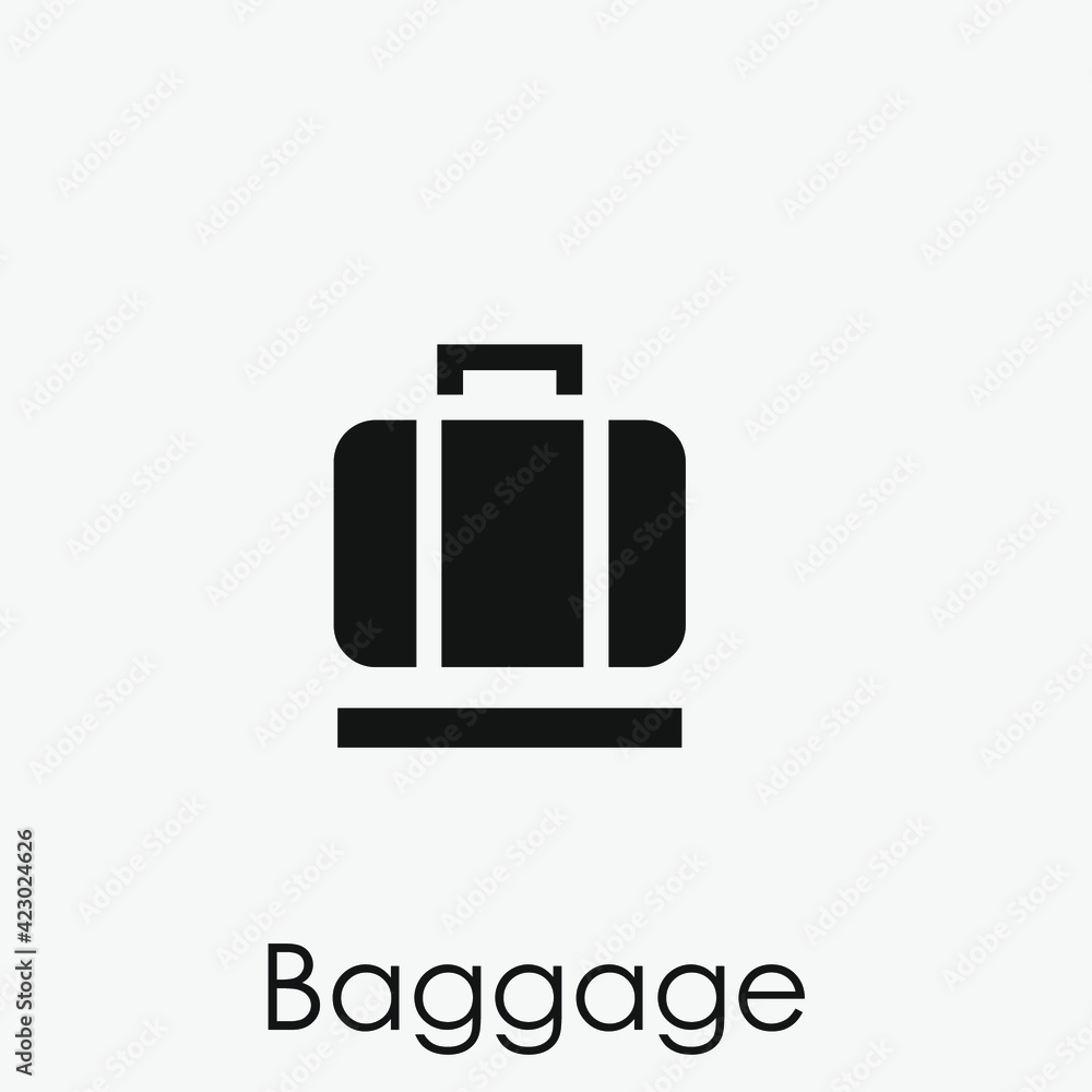 Luggage vector icon. Editable stroke. Symbol in Line Art Style for Design, Presentation, Website or Apps Elements. Pixel vector graphics - Vector Luggage vector icon. Editable stroke. Symbol in Line Art Style for Design, Presentation, Website or Apps Elements. Pixel vector graphics - Vector