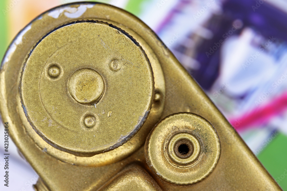 close-up of old camera detail close-up of old camera detail