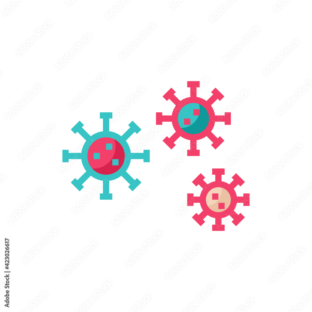Fever Virus Flat Icon Vector Illustration Fever Virus Flat Icon Vector Illustration