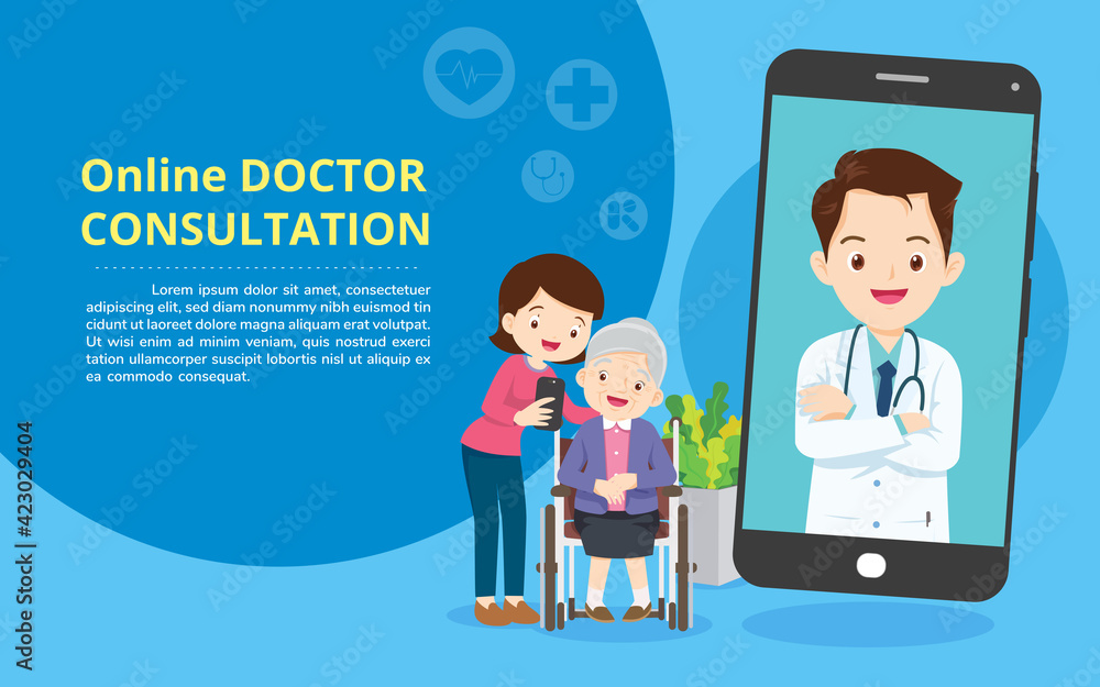 family Online consultation doctor concept2 family Online consultation doctor concept2