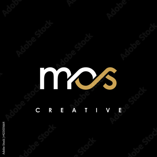 MOS Letter Initial Logo Design Template Vector Illustration
