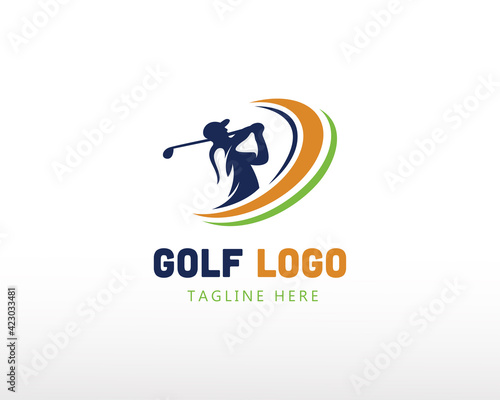 Golf logo creative golf logo team club sport hobby logo simple