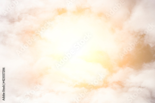 sky with clouds and bright sun. bright consecration photo