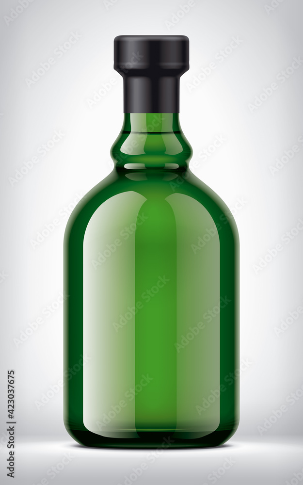 Color Glass Bottle on background. Foil version. Color Glass Bottle on background. Foil version.