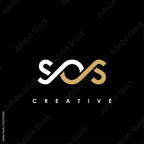 SOS Letter Initial Logo Design Template Vector Illustration