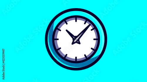 wall clock isolated on white