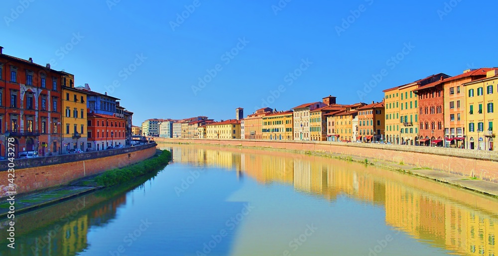 landscape of the city of Pisa in Tuscany, Italy	