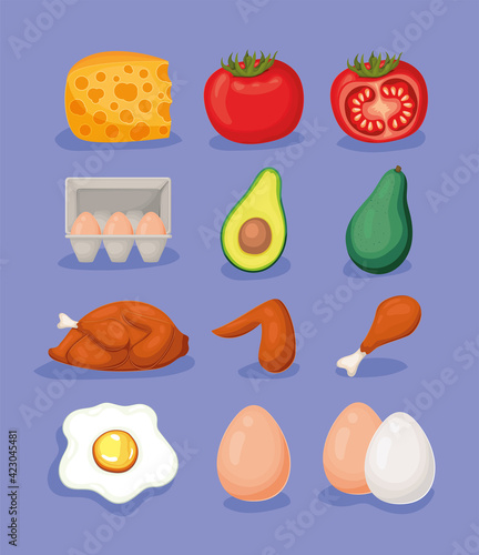 ketogenic food set