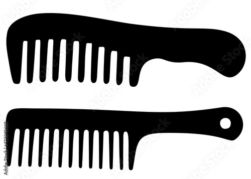 Hairdressers combs in a set. Vector image.