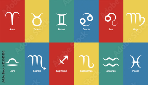 sfondo, grafica, zodiaco, segni zodiacali, oroscopo