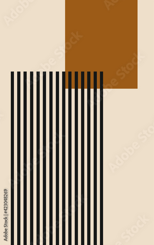  Abstract aesthetic minimalism illustrations. Collection of posters.