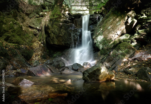 Small waterfall in Cabreia  Portugal. Long exposure effect