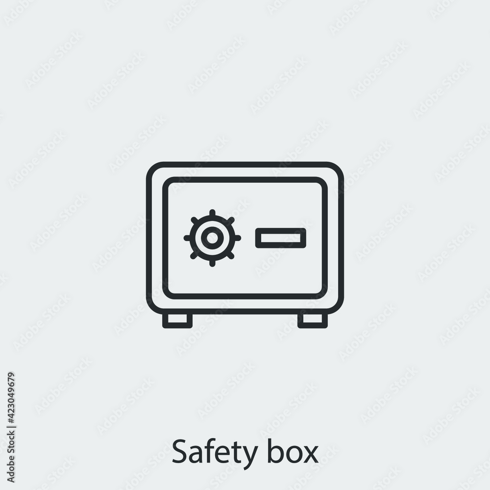 safety box icon vector sign symbol safety box icon vector sign symbol