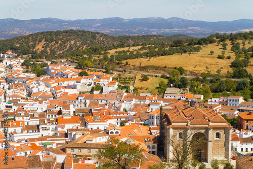 Panoramica, Paisaje o Vista en el pueblo de Aracena, provincia de Huelva, comunidad autonoma de Andalucia, pais de España
