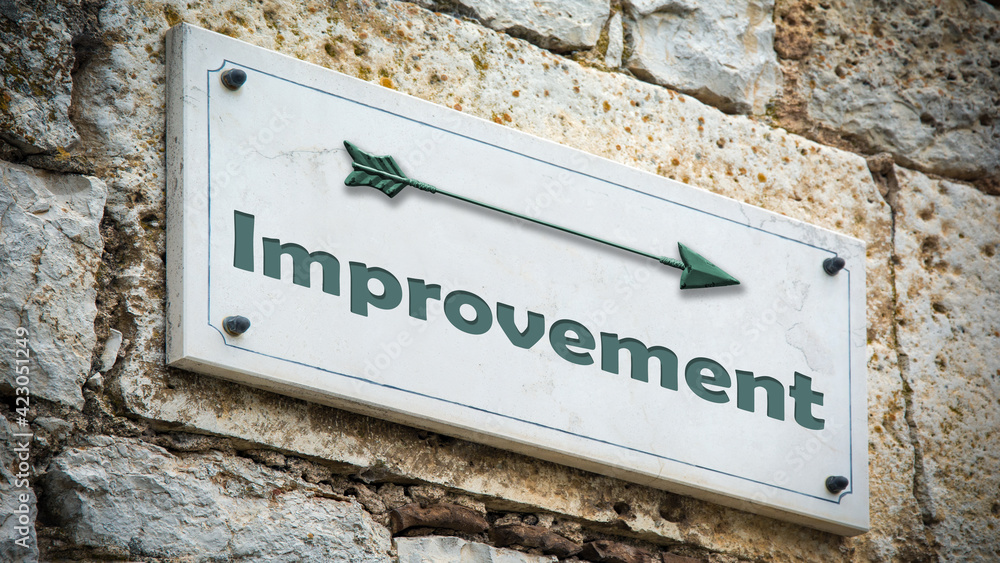 Fototapeta premium Street Sign to Improvement