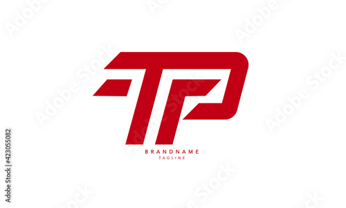 Alphabet letters Initials Monogram logo FTP, FT, TP