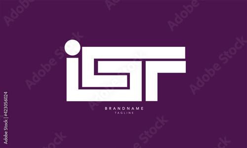 Alphabet letters Initials Monogram logo ISF, IS, SF photo