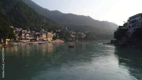 Ville de Rishikesh état de l'Uttarakhand en Inde vue du ciel