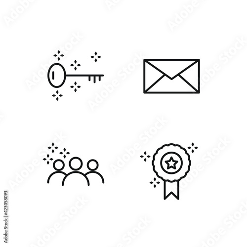Outline web icons set Search Engine Optimization. Simple vector illustration.