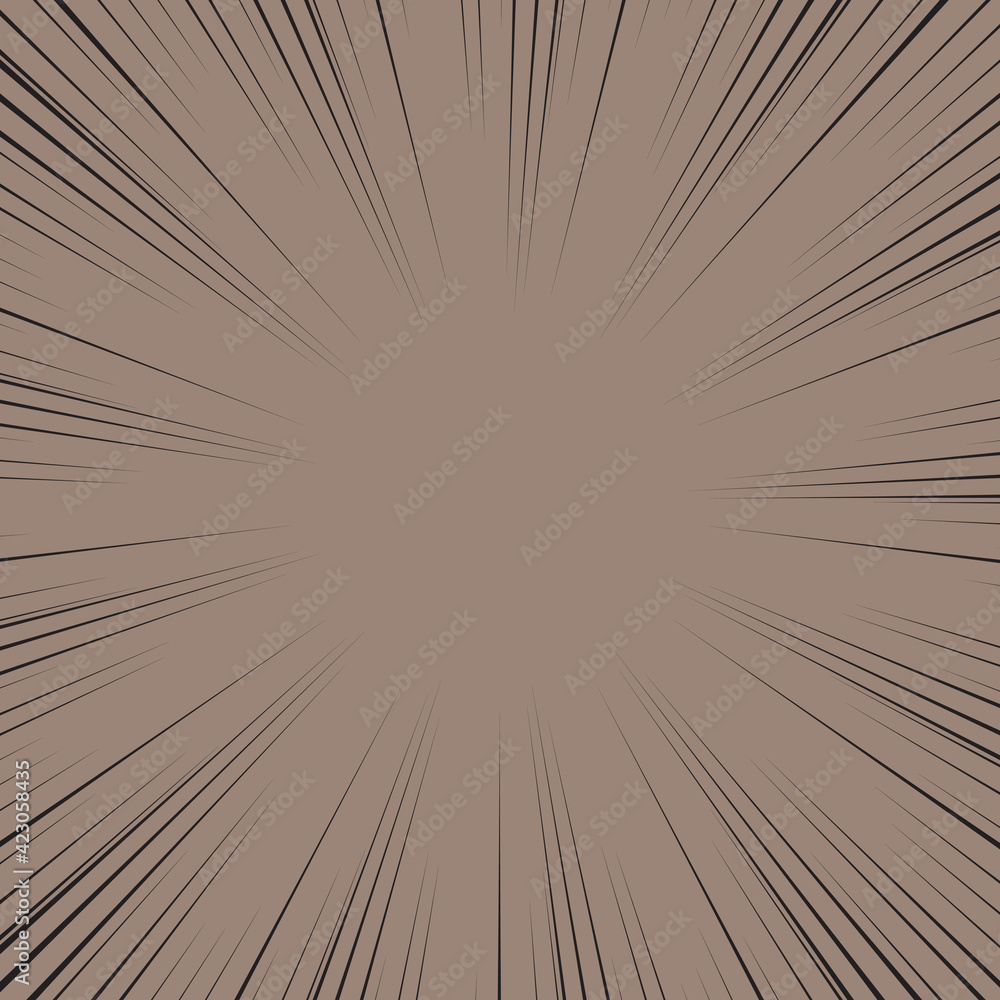 Obraz premium Speed Line background. Vector illustration. Comic book black and red radial lines background.