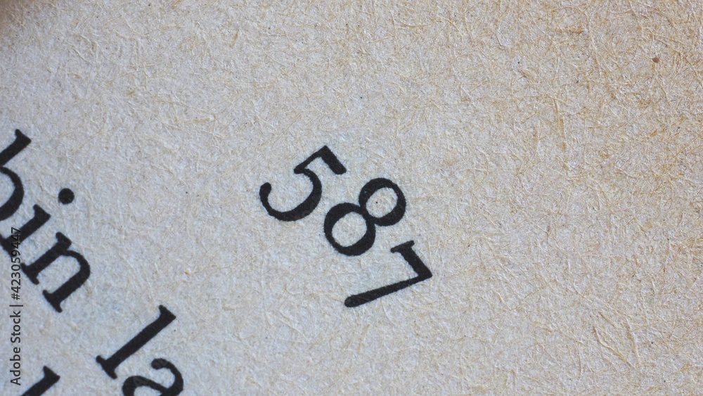 Flicking Through Old Book Page Numbers Close-up Flicking Through Old Book Page Numbers Close-up