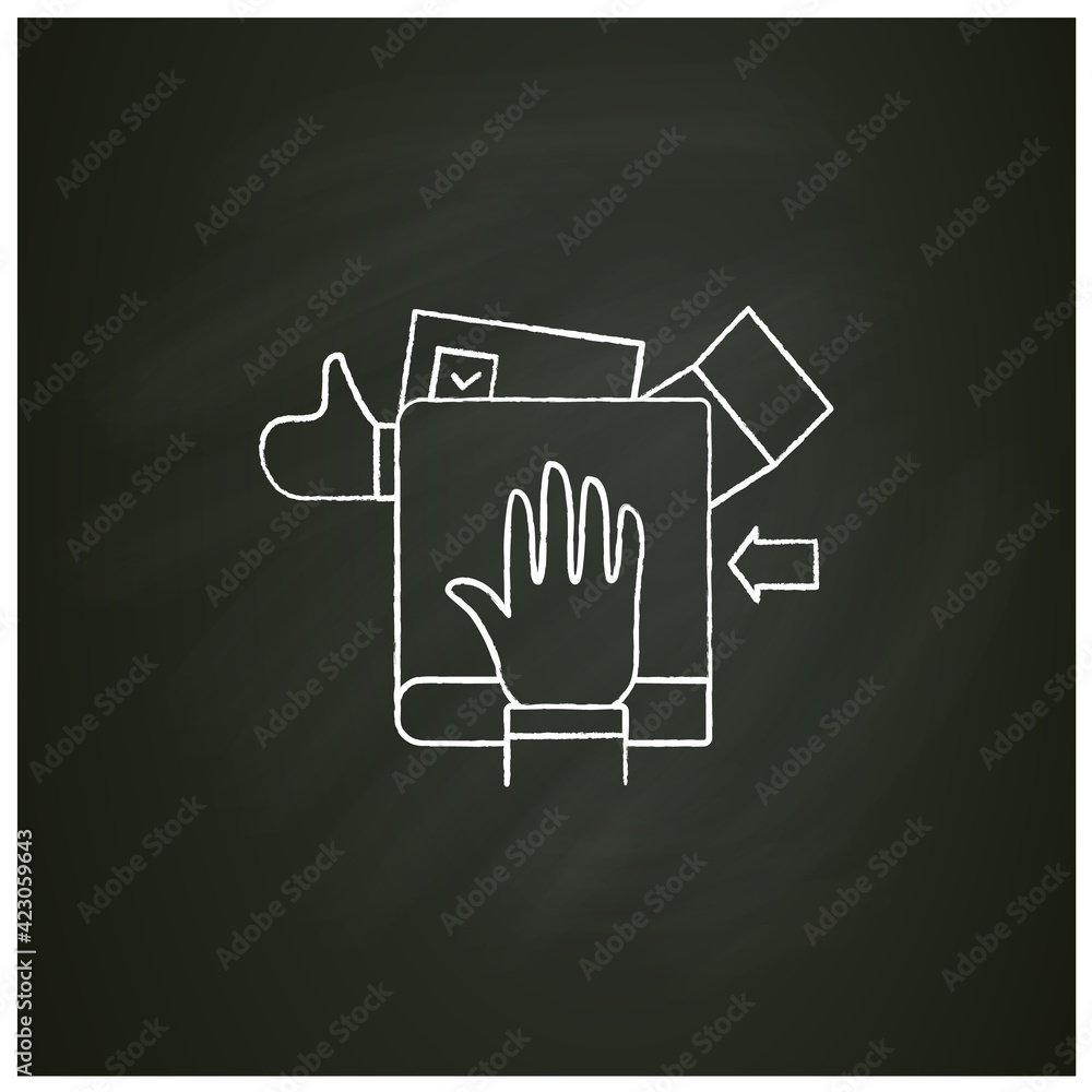 Oath chalk icon. Inauguration. New leader or president hand on Bible or Constitution.Making promises.Vote concept. Parliamentary electionsIsolated vector illustration on chalkboard Oath chalk icon. Inauguration. New leader or president hand on Bible or Constitution.Making promises.Vote concept. Parliamentary electionsIsolated vector illustration on chalkboard
