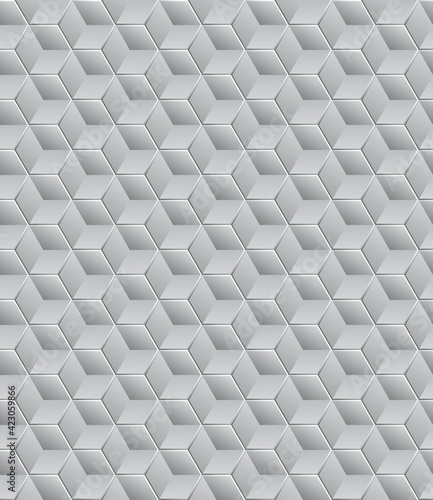 nahtlos Tapete, Hintergrund - Quadrate, Würfel - grau, silber, metallic