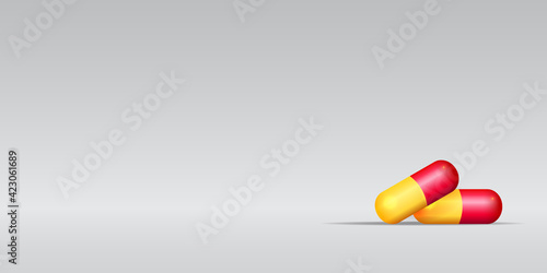 Pills. Medicine tablets isolated on background, different round and oblong drugs collection vector illustration.