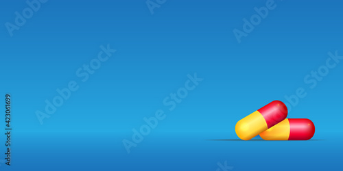Pills. Medicine tablets isolated on background, different round and oblong drugs collection vector illustration.