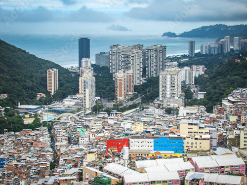 slum santa marta, favela, rio de janeiro, brazil, south america photo