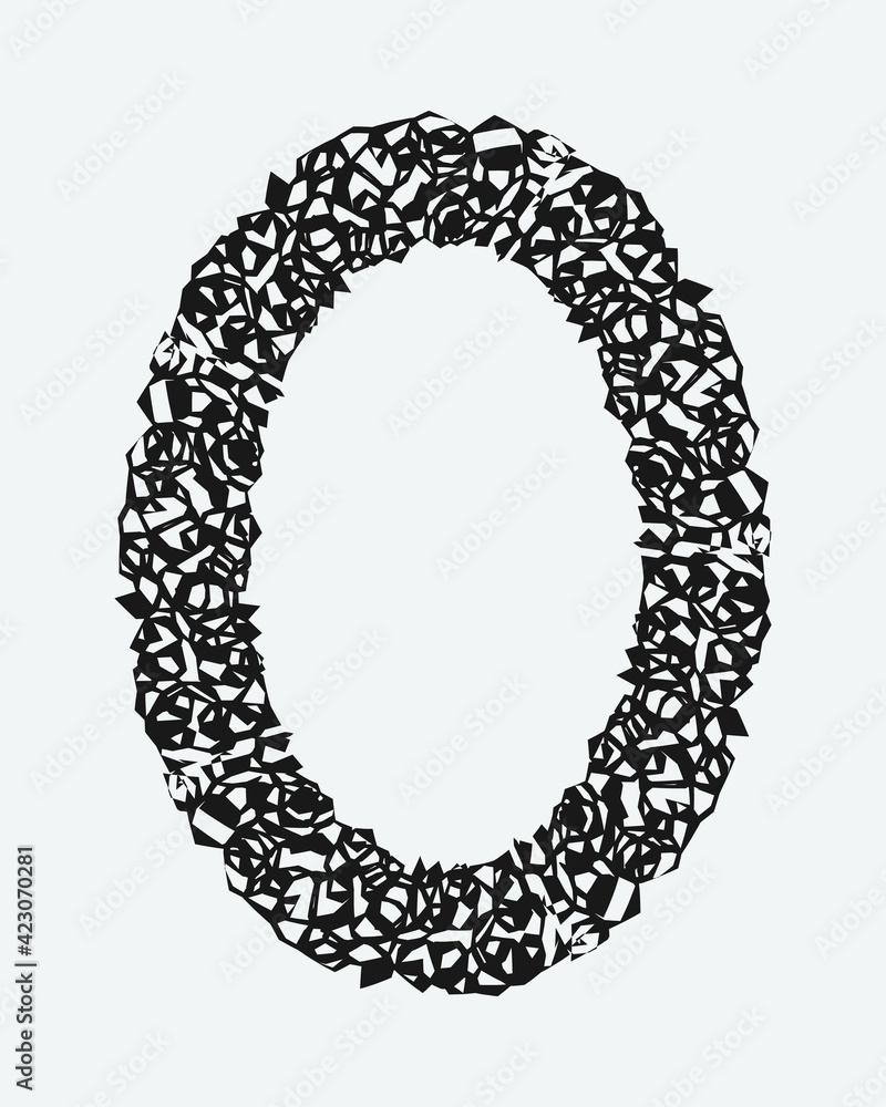 A grunge rough oval frame. Vector illustration A grunge rough oval frame. Vector illustration