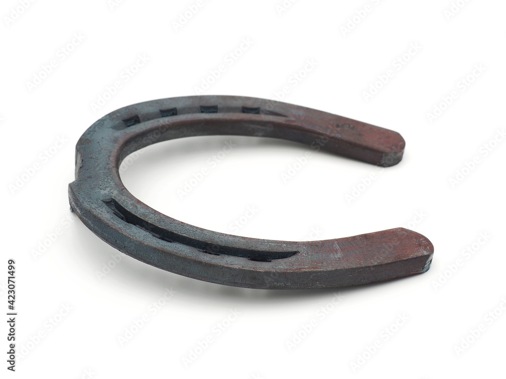 Lucky metal horseshoe isolated on white background Lucky metal horseshoe isolated on white background