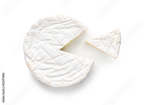 Foto Cheese isolated on white background top view