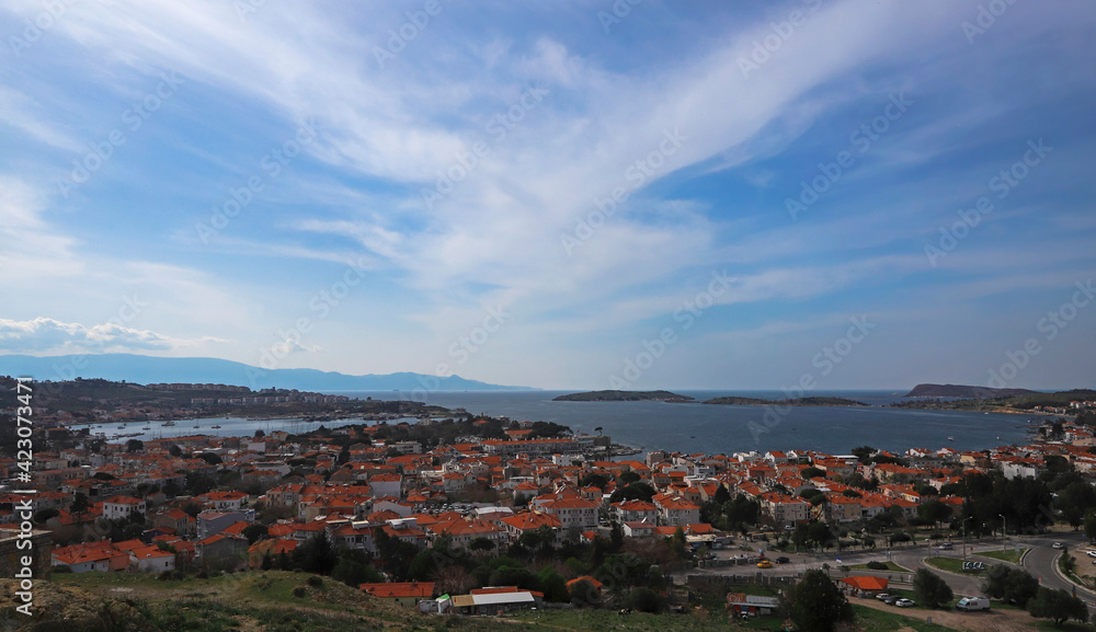 Izmir - Turkey  Old Foça, one of the most beautiful holiday villages by the sea.