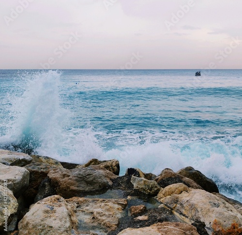 waves and rocks