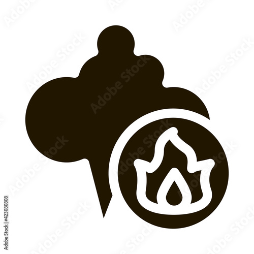 liquefied gas comes into cloud icon vector illustration
