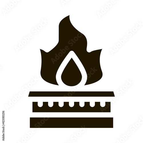 gas in kitchen burner icon vector illustration