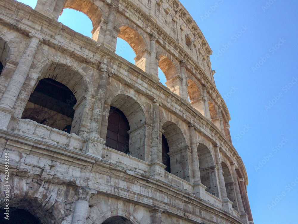Symbol of Rome and Italy. Coliseum Colosseum Ancient Roman famous landmark