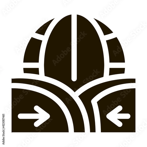 global action ground movement icon vector illustration