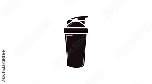 Vector Isolated Illustration of a Potein Shaker. Protein Shaker Icon