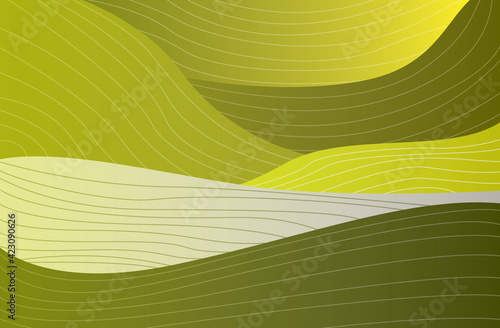 Modern Green Wavy Background Minimalistic