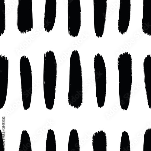 Vector Hand drawn vertical thick brush strokes seamless pattern. Perfect for fashion, textiles, stationary, ceramic, pottery, home deco, wallpaper products. 